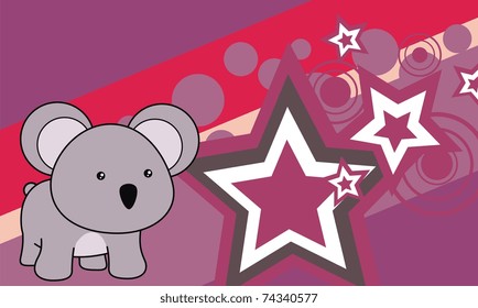 koala baby cartoon background in vector format