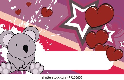 koala baby cartoon background in vector format