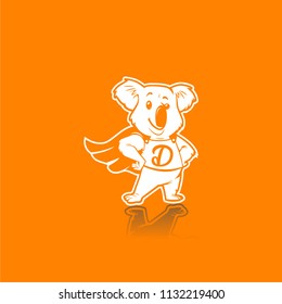 koala baby initials, koala superhero.