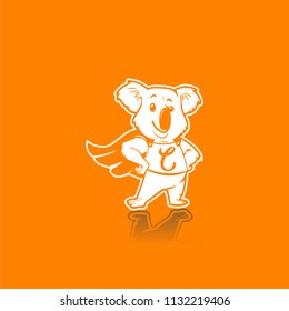 koala baby initials, koala superhero.