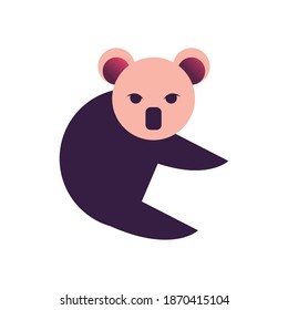 koala bear abstract style icon design, Animal zoo and life theme Vector illustration