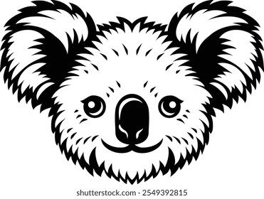 Un oso de koala animal australiano xilografía vintage estilo icono mascota ilustración