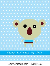 koala bear birthday greeting card