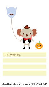 koala bear cowboy daddy greeting card