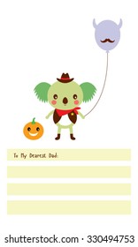 koala bear cowboy daddy greeting card