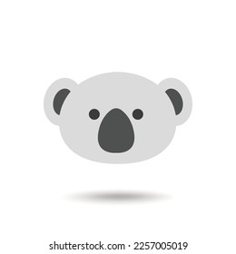 Koala bear face, animal face cute emojis, stickers, emoticons.