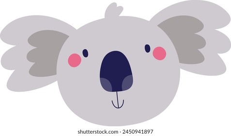 Koala Bear Face Vector Illustration