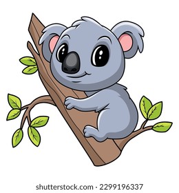 Koala Bear With Green Leaves