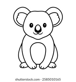 koala bear of a line art vector