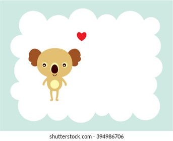 koala bear love card