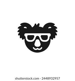 koala bear  silhouette in white background. simple, flat vector logo icon