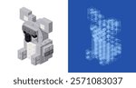 Koala blueprint project idea and implementation. Vector