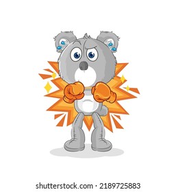 the koala boxer character. cartoon mascot vector