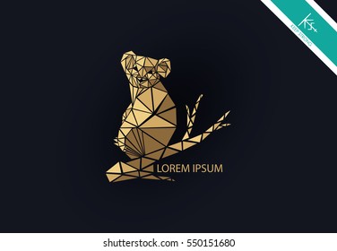 koala. branding. triangle. simple. animal. luxury.