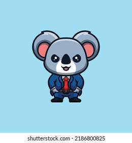 Koala Business Cute Creative Kawaii Cartoon Mascot Logo