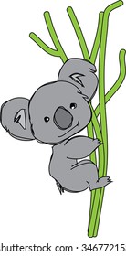 Koala cartoon.