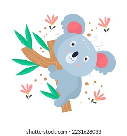 Koala Cartoon Characters suitable for children's clothing designs