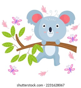 Koala Cartoon Characters suitable for children's clothing designs