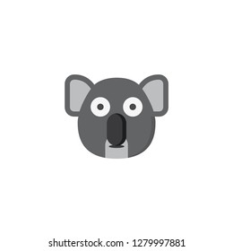 koala cartoon face icon