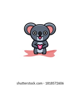 Koala cartoon with flat style design vector