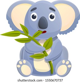 koala cartoon icon, vector illustration