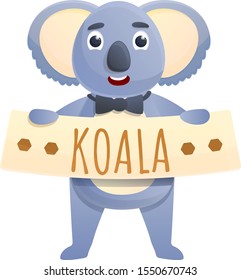 koala cartoon icon, vector illustration