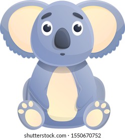 koala cartoon icon, vector illustration