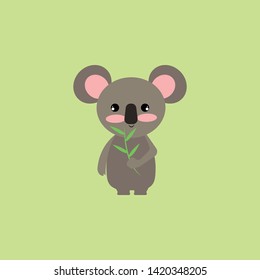 Koala, cartoon, illustration, animal color icon