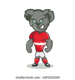 Koala cartoon mascot design illustration