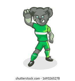 Koala cartoon mascot design illustration
