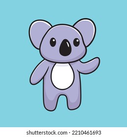 Koala Cartoon Mascot Vector Funny Happiness Cute Beanie