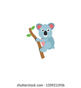 koala cartoon vector on a white background 