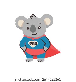 Personagem Koala Design de ilustração com traje de super-herói