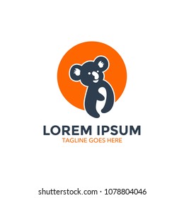 koala character mascot logo. vector illustration