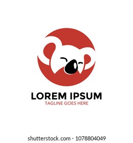 koala character mascot logo. vector illustration