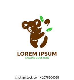 koala character mascot logo. vector illustration