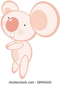 Koala Character on white background