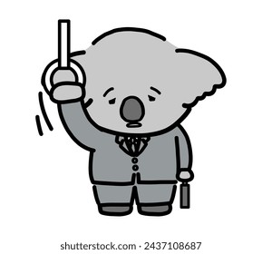 Koala character who gets sleepy while commuting.