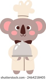 Koala Chef Charakter Vektorillustration