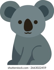 Koala, kindisch, niedlich, kleine, flache Illustration