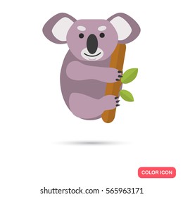 Koala color flat icon
