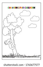 Koala Coloring Book For Childern