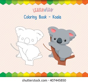 Koala coloring book educational game