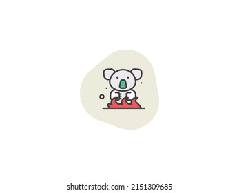 koala cry burning icon, modern and professional. creative symbol. regular use icon. ecommerce icon.eps
