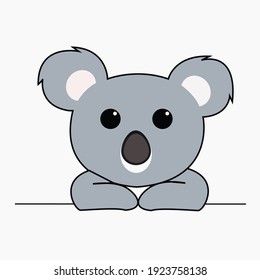 koala cute baby art vector