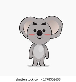 Koala cute character design that is adorable and funny