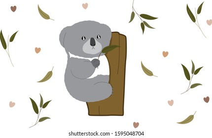 Koala cute design cartoon vector