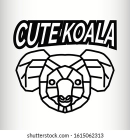 koala cute illustration vector style line art
