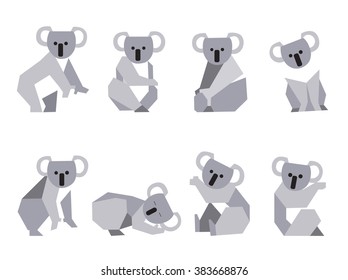 Koala design isolated on white background.