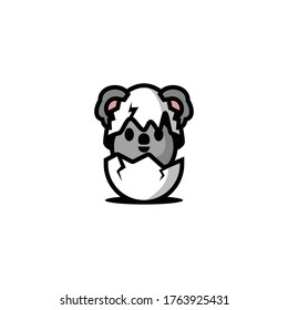 Koala in the egg vector